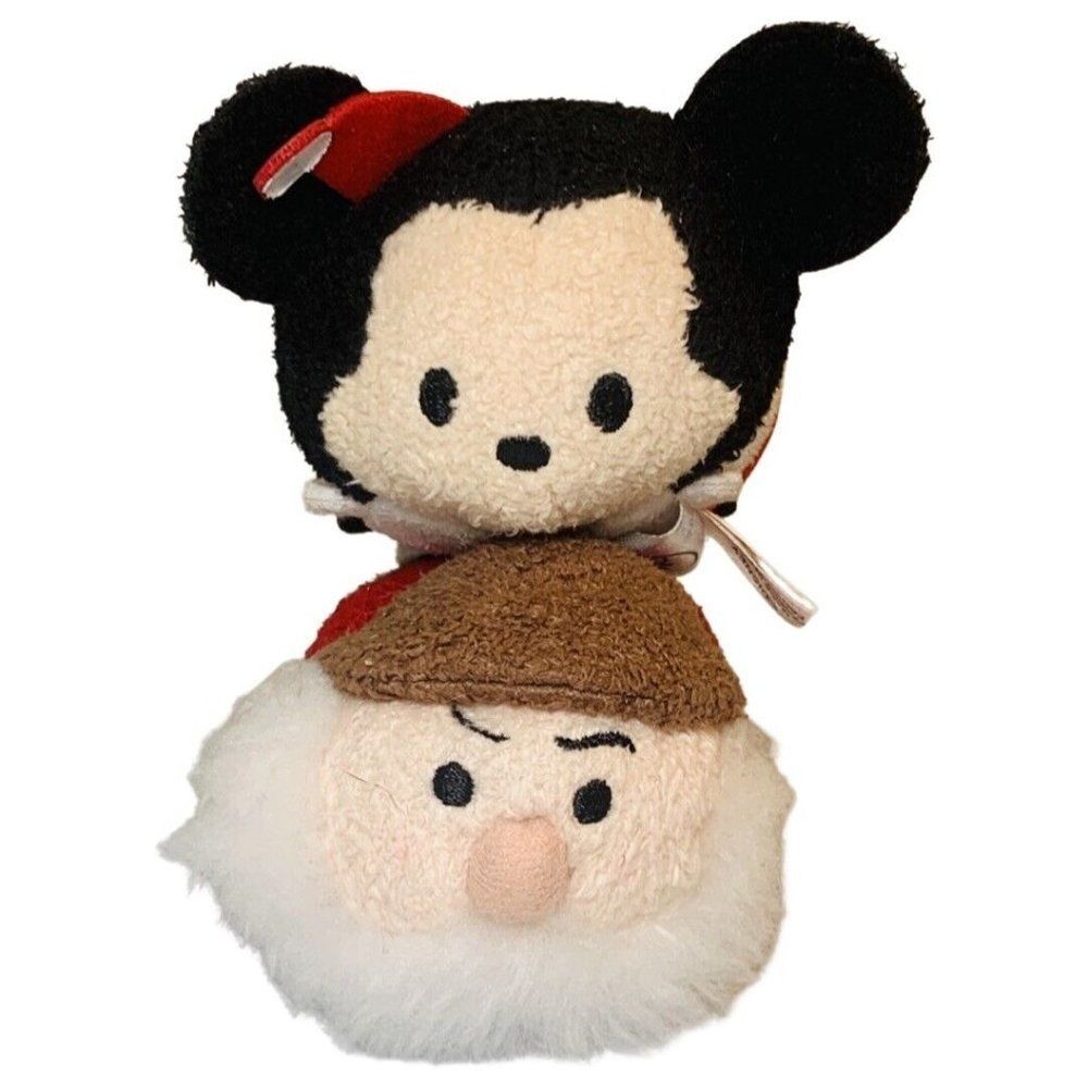 Disney Christmas Mickey Mouse & Grumpy Dorf TSUM TSUM Plush Stuffed toy 4"